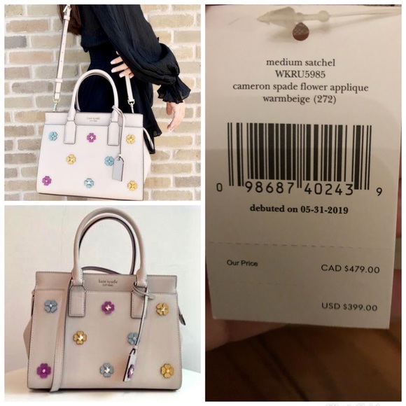 SOLD Kate Spade Cameron Spade Flower Appliqué - Picture 3 of 9